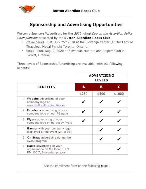 2020 Sponsorship Package pg2
